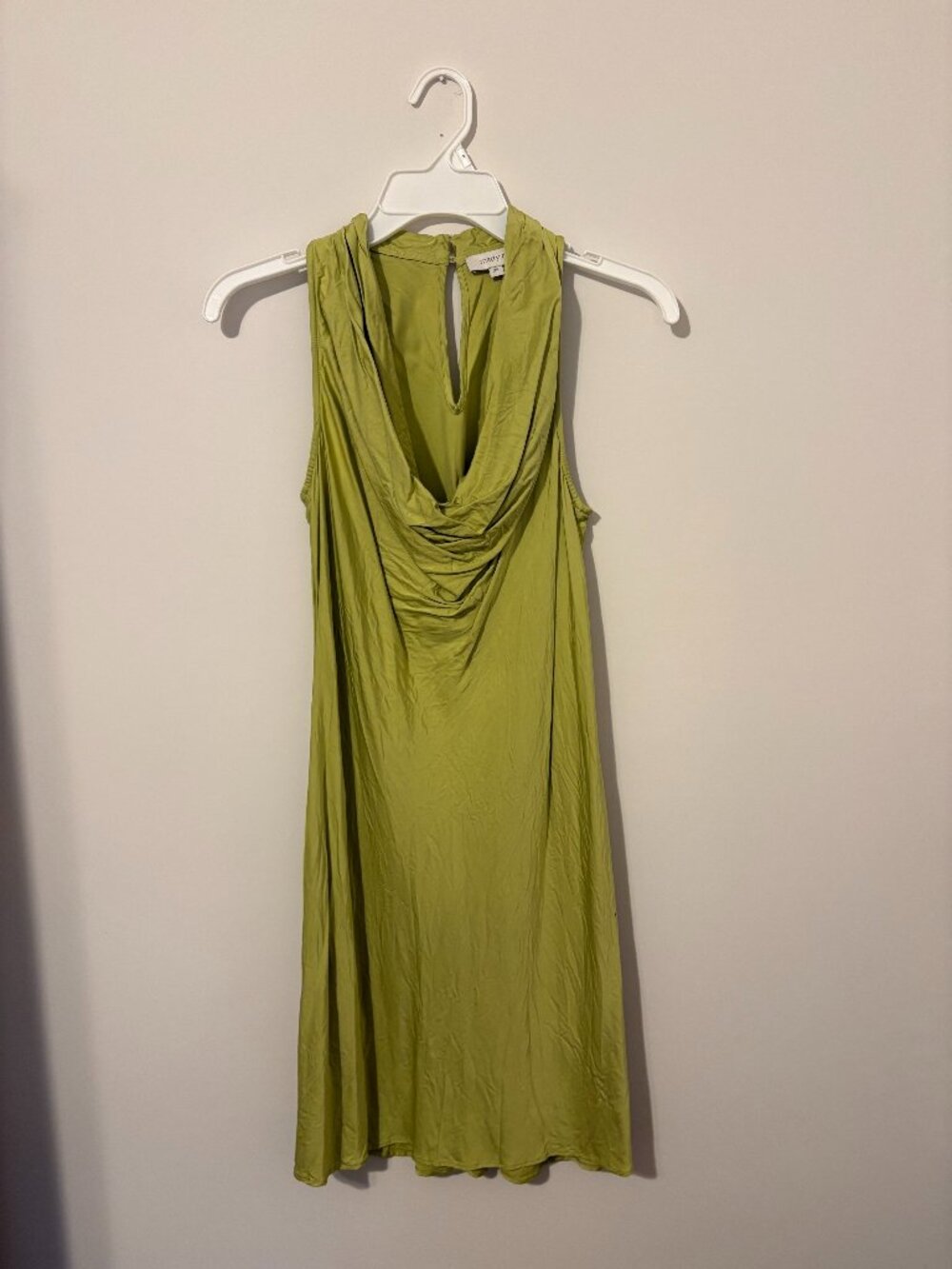 Green Cowl Neck Minidress - matty m. (XS)